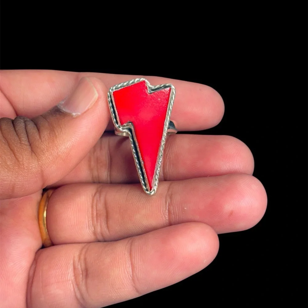 Red Onyx  Handmade – Valentine’s Day Special Edition – Size 7.2 92 Silver